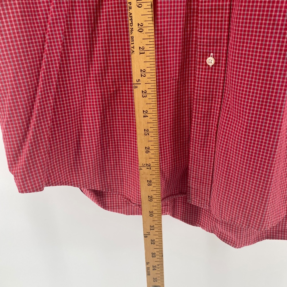 Ralph Lauren XXL Red Check Short Sleeve Button Down Shirt Classic Fit Mens - Picture 6 of 7